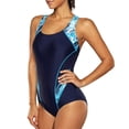 thumbnail image 3 of Charmo Womens Pro One Piece Athletic Bathing Suit Color Block Swimsuit, 3 of 6