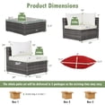 thumbnail image 2 of Gymax 7PCS Patio Rattan Sectional Sofa Set Outdoor Furniture Set w/ Off White Cushions, 2 of 10