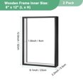 thumbnail image 3 of 2-Pack Dried Flower Frame, 8 x 12 Inch Double Acrylic Wooden Dried Flower Photo Floating Frame [Black], 3 of 7