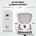 thumbnail image 4 of HOMCOM Ergonomic Office Chair, Mesh Desk Chair with Lumbar Support, Grey, 4 of 10