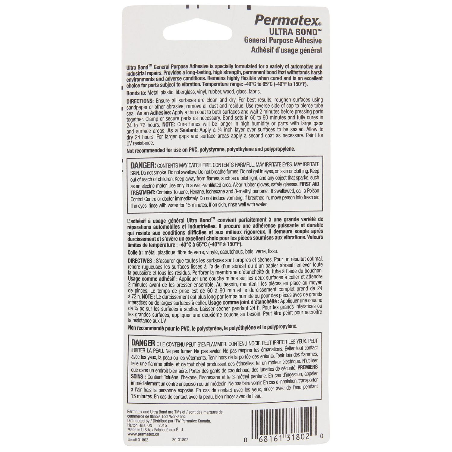 Permatex Ultra Bond General Purpose Adhesive / Sealant