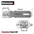 thumbnail image 2 of JQK Door Hasp Latch Lock 5 Inch Stainless Steel Safety Packlock Clasp Brushed Finish 2 Pack DL130-BN-P2, 2 of 5