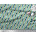 thumbnail image 2 of Soimoi Tissu en Poly Georgette Bleu Rayé & Imprimé Flèches par Yard 52 Pouces de Large, 2 of 3