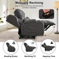 thumbnail image 3 of IPKIG Loveseat Recliner Sofa, Double Manual Recliner RVs Sofa with Storage Console, Side Pockets Cup Holder, Wingback Loveseat Reclining Couch for Living Room, Bedroom, RVs,Dark Gray, 3 of 7