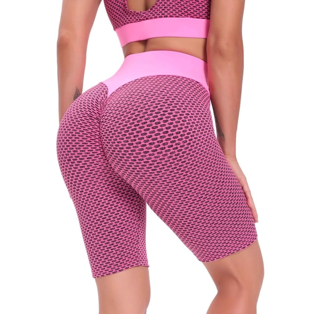 KIHOUT Workout Biker Shorts for Women Tummy Control High Waisted Exercise Athletic Gym Running Yoga Shorts
