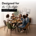 thumbnail image 4 of Placida Decor Opus Round Dining Table – Black Glass Top with Metal Legs, Modern Dining Room & Kitchen Table, 39.5”, 4 of 9
