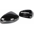 thumbnail image 1 of Mirror Cover Compatible For Audi TT TTS TTRS MK2 (8J) R8 (42) 2007-2014 Carbon Fiber Look/Gloss Black Exterior Rear View Cap Replacement(Carbon pattern), 1 of 7