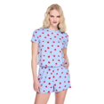 thumbnail image 1 of No Boundaries Women's Two Piece Short Pajama Set, 1 of 6