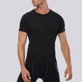 thumbnail image 2 of Kaemgyyd Chandail de Compression Homme Respirant à Manches Courtes Ajusté Athlétique Sport sous-Vêtement Séchage Rapide Extensible Course Entraînement Hauts, 2 of 7