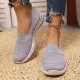 thumbnail image 3 of Mepaouo Chaussures Mocassins de Marche pour Femmes à Enfiler Légères à Bout Rond en Tricot Plates Espadrilles de Course Tennis, 3 of 9