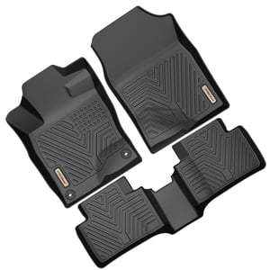 DEXTRUS TPE Rubber Floor Mats 1st & 2nd Row for 2016-2021 Honda Civic Sedan & Hatchback 4-Door Set All-Weather
