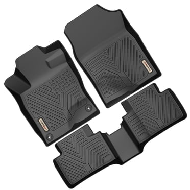 DEXTRUS TPE Rubber Floor Mats 1st & 2nd Row for 2016-2021 Honda Civic Sedan & Hatchback 4-Door Set All-Weather