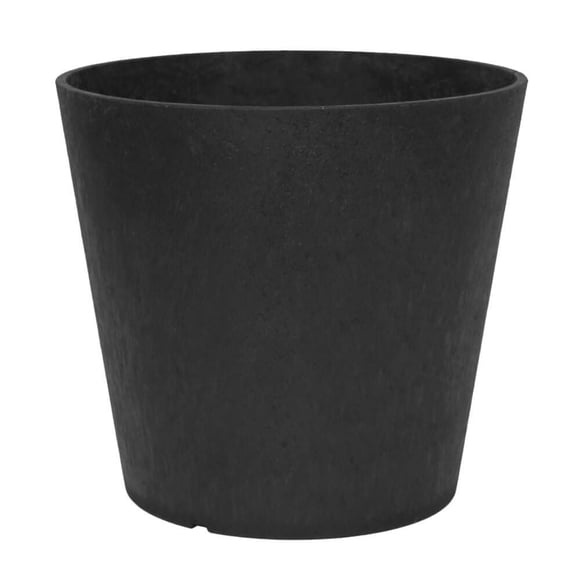 Tierra Verde 15" W x 15" H Ostinato Modern Tapered Self-Watering Planter - Black, Indoor/Outdoor