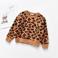thumbnail image 1 of LSLJS Chandail Tricoté à Imprimé Léopard pour Bébés Filles et Garçons, Tddler Sweatshirt, 1 of 9