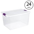 thumbnail image 2 of Sterilite ClearView 66 Quart Stacking Storage Tote w/ Latch Lid, 24 Pack, 2 of 5