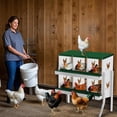 thumbnail image 2 of Chicken Nesting Box, 6 Compartment Metal Chicken Nesting Boxes for Chicken Coop, Easy Egg Collection, Easy Cleaning, Chicken Laying Boxes with Bracket Legs for Hens, Green, 2 of 7