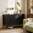 thumbnail image 2 of HOMCOM 47" Buffet Cabinet with 3 Drawers and 2 Doors Modern Sideboard Black, 2 of 10