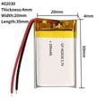thumbnail image 2 of 3.7V 200mAh Li-Ion Battery 402030 Lithium Polymer Rechargeable Battery For Portable DVD Bluetooth Headset, 2 of 6