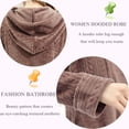 thumbnail image 3 of Womens Robe Long Zipper Front Hooded Full Length Housecoat Sleepwear for Ladies, 3 of 4