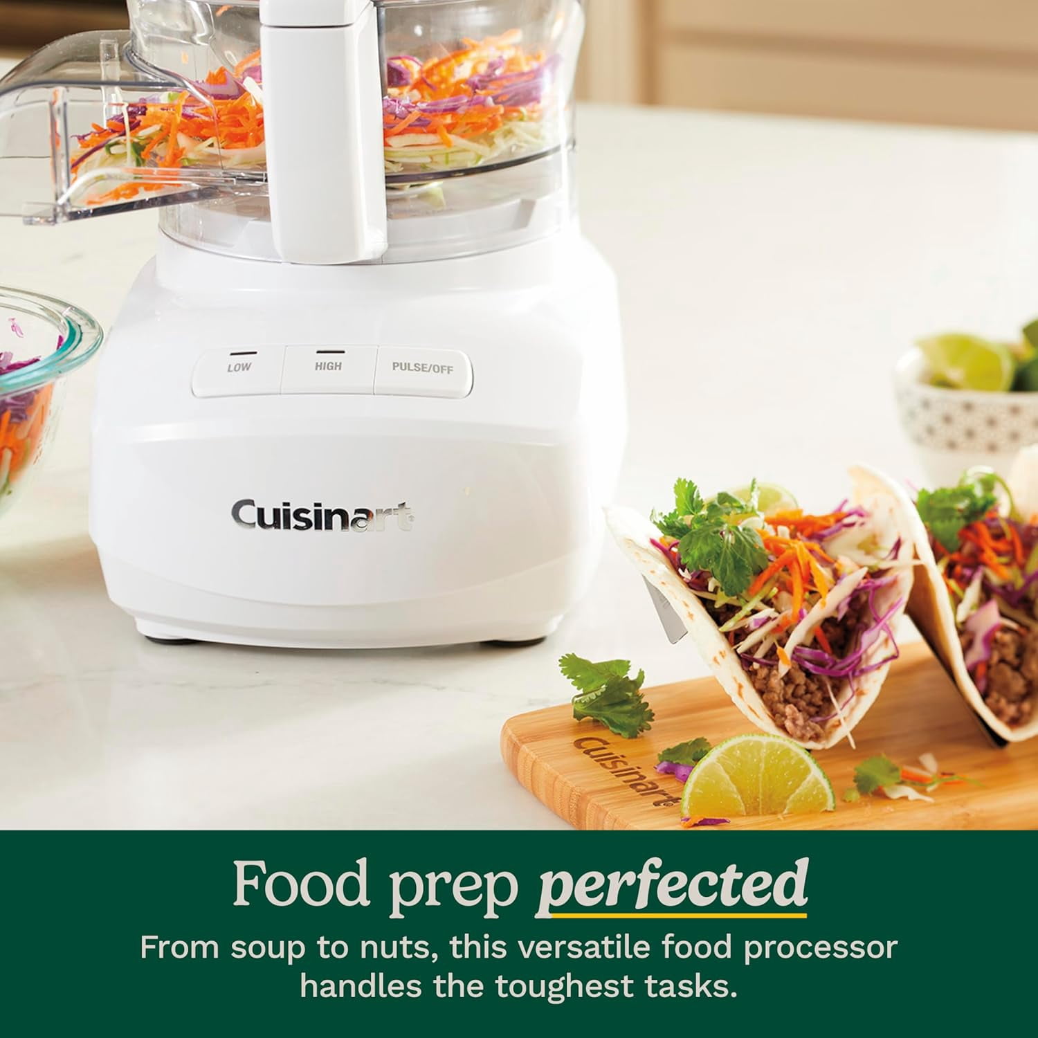 Cuisinart Robot culinaire à alimentation continue de 9 tasses avec disque de broyage et de tranchage réversible fin et moyen