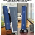 thumbnail image 4 of GOgroove SonaVERSE USB Speakers for Laptop Computer - USB Powered Mini Sound Bar with Clip-On Portable External Speaker Design for Monitor, One Cable for Digital Audio Input and Power (Blue), 4 of 9
