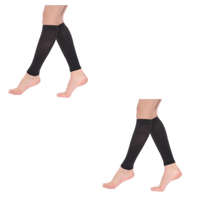 Maytalsory Bas de Compression pour Femmes Hommes Confort et Légère Résistance aux Impacts Noir TG Ensemble de 2