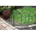 thumbnail image 1 of Section de clôture de bordure de jardin Panacea en acier noir à triple arche 14 po H x 18 po L, 1 of 1