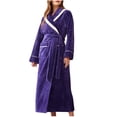 thumbnail image 1 of HAiming Womens Fleece Plus Size Robes Long Bathrobe Robes for Women Soft Comfy Warm Thick Loungewear, 1 of 2