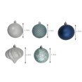 thumbnail image 3 of Holiday Time 45 Count Shatterproof Ornaments-Blue/Teal/White, 3 of 5