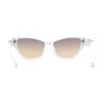 thumbnail image 2 of Lunettes de Soleil Oeil de Chat Carrées pour Femmes Blanc Brun, 2 of 4