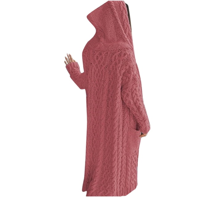 Heliisoer Mode Femmes Manches Décontracté Long Uni Chaud Chandail Dames