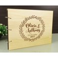 thumbnail image 2 of Handmade Custom Guest Book Rustic Wedding Wood Engraved Advice Book Photo Album Personalized Scrapbook, 2 of 2