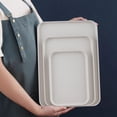 thumbnail image 4 of EGNMCR Kitchen Gadgets, Kitchen Accessories Rectangular Tray Large Medium And Small Sets Of Three Household Plates To Put Tea Cups Dinner Plates To Put Snacks Plates Plastics Tray Packages, 4 of 6