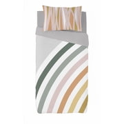 Gouchee Home Rainbow Twin Duvet Cover Set – 2-Piece Modern Geometric Reversible Cotton Percale Bedding