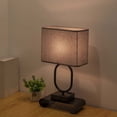 thumbnail image 1 of EGNMCR Bedside Table Lamp With 2 USB Charging Portsh And 2 AC Sockets Press Lamp With Fabric Linen Shade For Living Room Bedroom Office Reading Work, Gift, 1 of 1