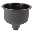 thumbnail image 4 of Small Bar Sink, Stainless Steel Round Kitchen Sink with Drain Accessories, 11.73inch Single Bowl Sink, Single RV Kitchen Sink, Small Sinks for Kitchen, RV Sink, Black, 4 of 7