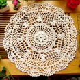 thumbnail image 1 of Napperon Vintage à Fleurs Ajourées, Napperons en Dentelle Crochetés à la Main, sous-Verre de Table, 1 of 5