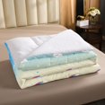 thumbnail image 4 of YST Rainbow Bedding Sets for Girls, Gradient Stars Cloud Comforter Set, Blue Pink Down Comforter 3 Pcs, Queen Size, 4 of 5