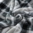 thumbnail image 2 of Couverture en peluche Mainstays Carreaux gris K, 2 of 6