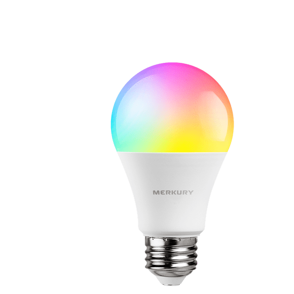 Ampoule LED intelligente Merkury - 9 W (équivalent 60 W) RVBW dimmable, culot E26 (lot de 4)