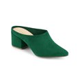 thumbnail image 1 of BLISSFUL STEP Sandales à Talons Hauts Blocs pour Femmes à Enfiler Mules à Bout Pointu Vert 8,5, 1 of 8