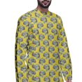 thumbnail image 3 of Atasi Kurta Long d'Été Imprimé de Designer avec Ensemble de Pyjama Blanc pour Hommes, 3 of 3