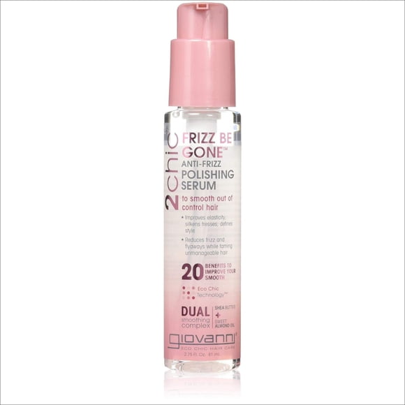 Giovanni 2chic Frizz Be Gone Shea Butter & Sweet Almond Oil Polishing Serum, 2.75 Ounce 2.75 oz. 2Chic Frizz Be Gone Polishing Serum with Shea Butter & Sweet Almond Oil