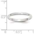 thumbnail image 3 of Bague Demi-Ronde en Or Blanc 10K 2,5 mm Taille 8, 3 of 3