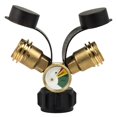 thumbnail image 1 of BlueStars Upgraded Dual Propane Tank Connection, Propane Tank Y Splitter Adapter with Gauge, Level Indicator - Gas Pressure Meter, 1 of 7