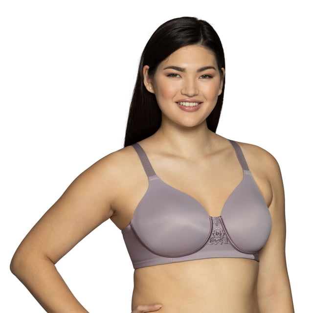 Vanity Fair Womens Beauty Back Full Figure Wirefree Bra, 44D, Lilac Chalk
