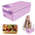 thumbnail image 3 of Kilougeis Clearance Food Storage Containers Cordless Lunch Box No Water Required Battery Powered Heated Lunch Box USB Lunch Box for Adults 1L 304 Stainless Container Warming Time Selectable, 3 of 9