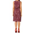 thumbnail image 3 of INSPIRE CHIC Robe Midi à Fleurs pour Femme Été Décontractée Invitée de Mariage Sans Manches m Bourgogne, 3 of 7