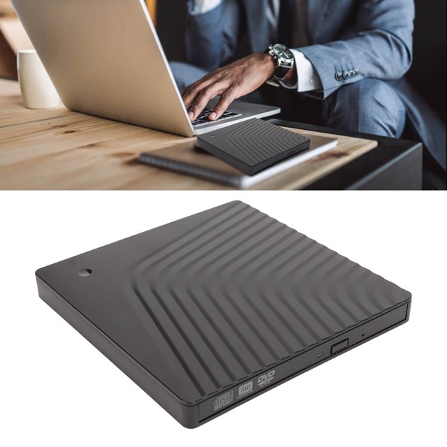 External DVD Drive, Stable Transmission Removable External Portable DVD Drive High Speed for Laptop