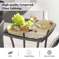 thumbnail image 4 of Costway 3 PCS Patio Furniture Set witn Cushioned Patio Chairs & Tempered Glass Coffee Table Navy, 4 of 10